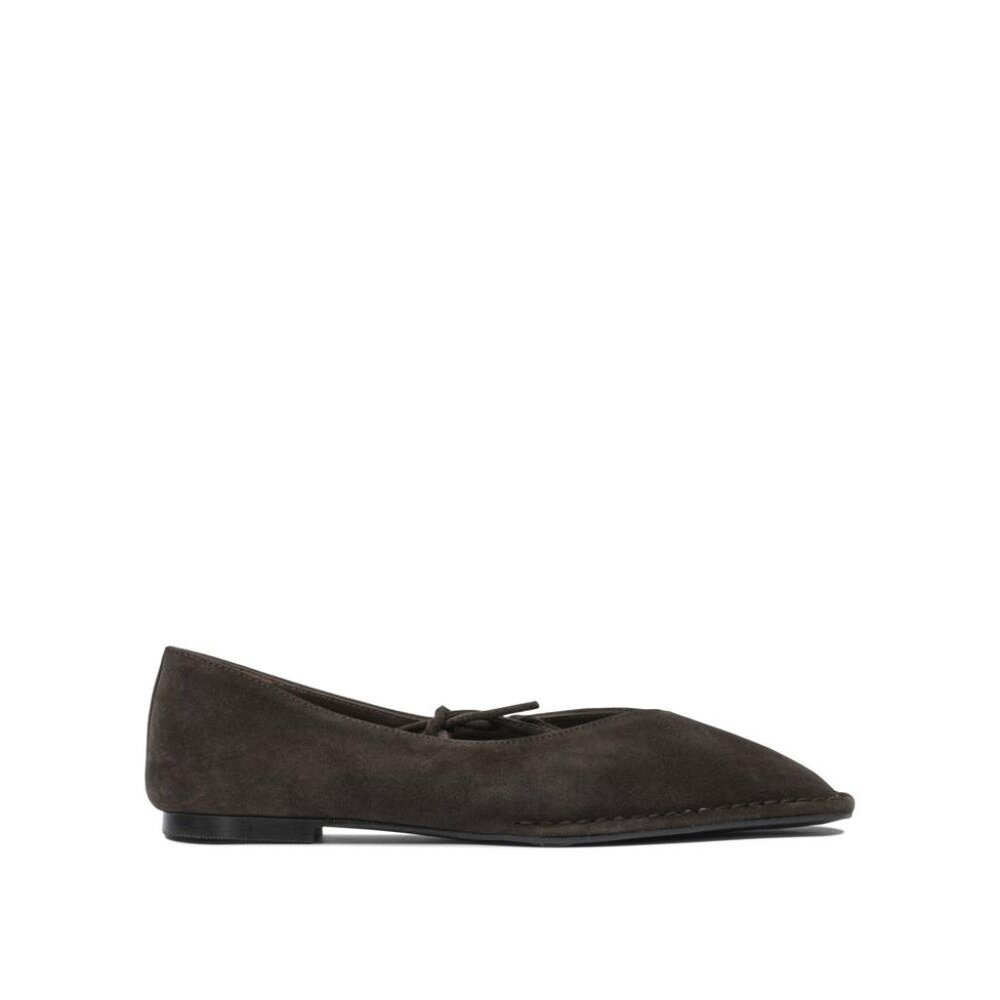 Alohas Sway Suede Coffee Brown Leather Ballet Flats IT 39 Women